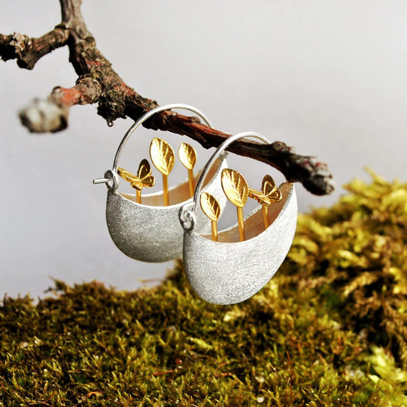 Blooming Elegance Basket Earrings