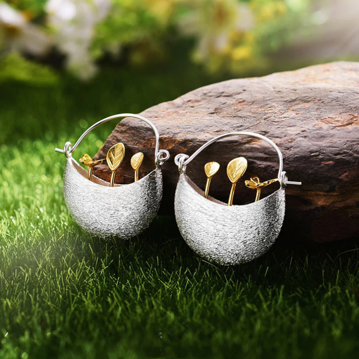Blooming Elegance Basket Earrings