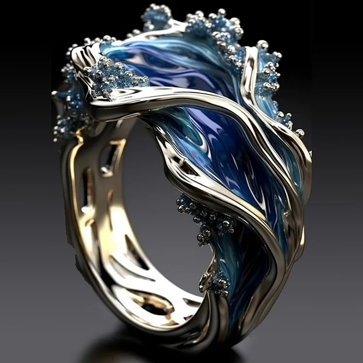 Ocean Breeze Wave Ring